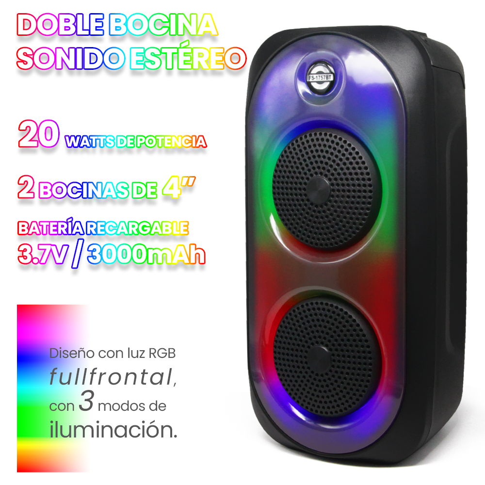 Fs Bt Bocina Port Til Bluetooth Bocinas Con Luz Frontal Fol M Xico