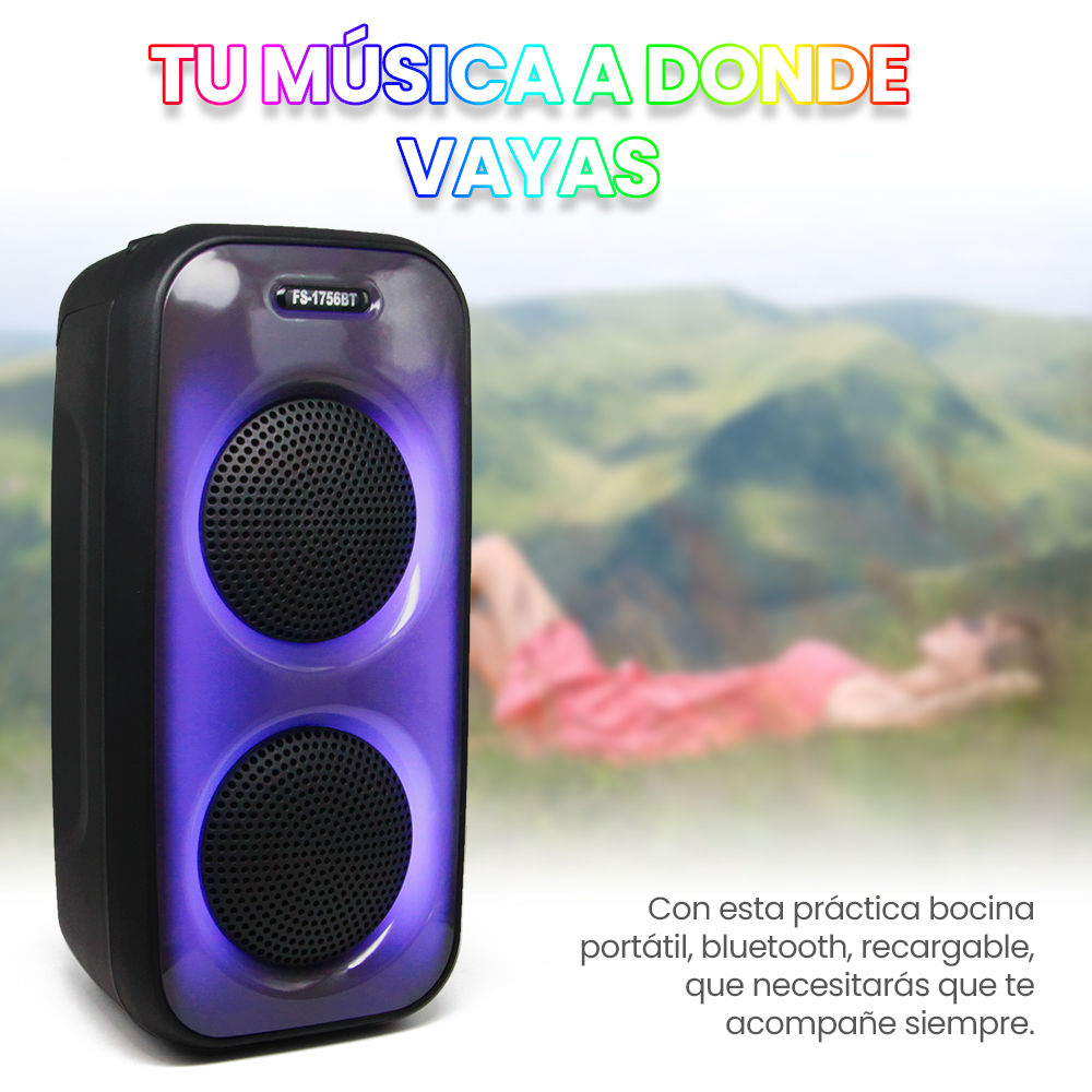 Fs Bt Bocina Port Til Bluetooth Bocinas Con Luz Frontal Fol M Xico