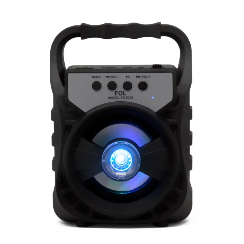 FS-S308 BOCINA BLUETOOTH PORTÁTIL RECARGABLE CON LUZ