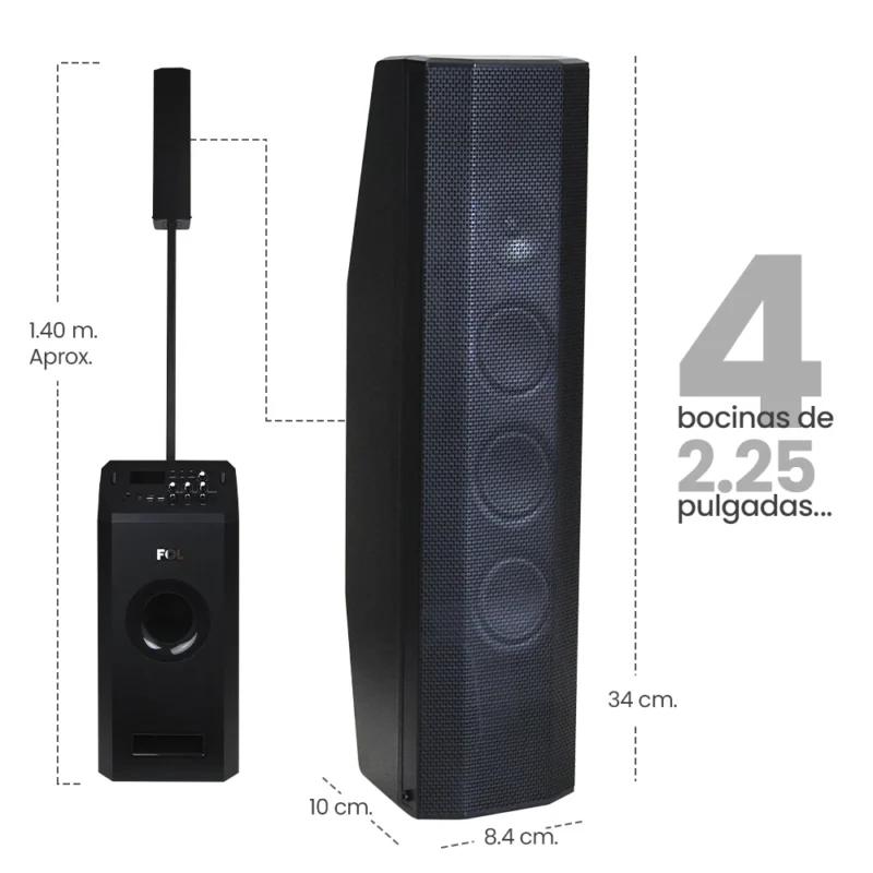 FS-T108 TORRE DE AUDIO CON SUBWOOFER