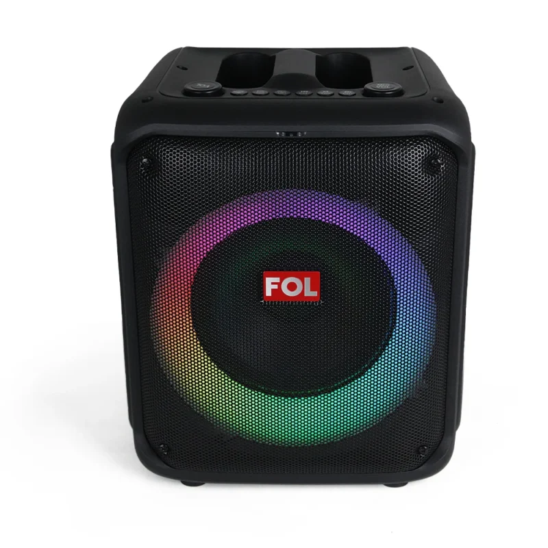 FS-L1208  BOCINA TWS PORTÁTIL CON LUZ Y CONTROL REMOTO ENTRADA MIC 6.3mm.