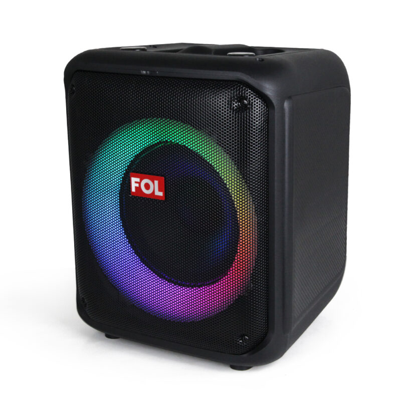 FS-L1208  BOCINA TWS PORTÁTIL CON LUZ Y CONTROL REMOTO ENTRADA MIC 6.3mm.