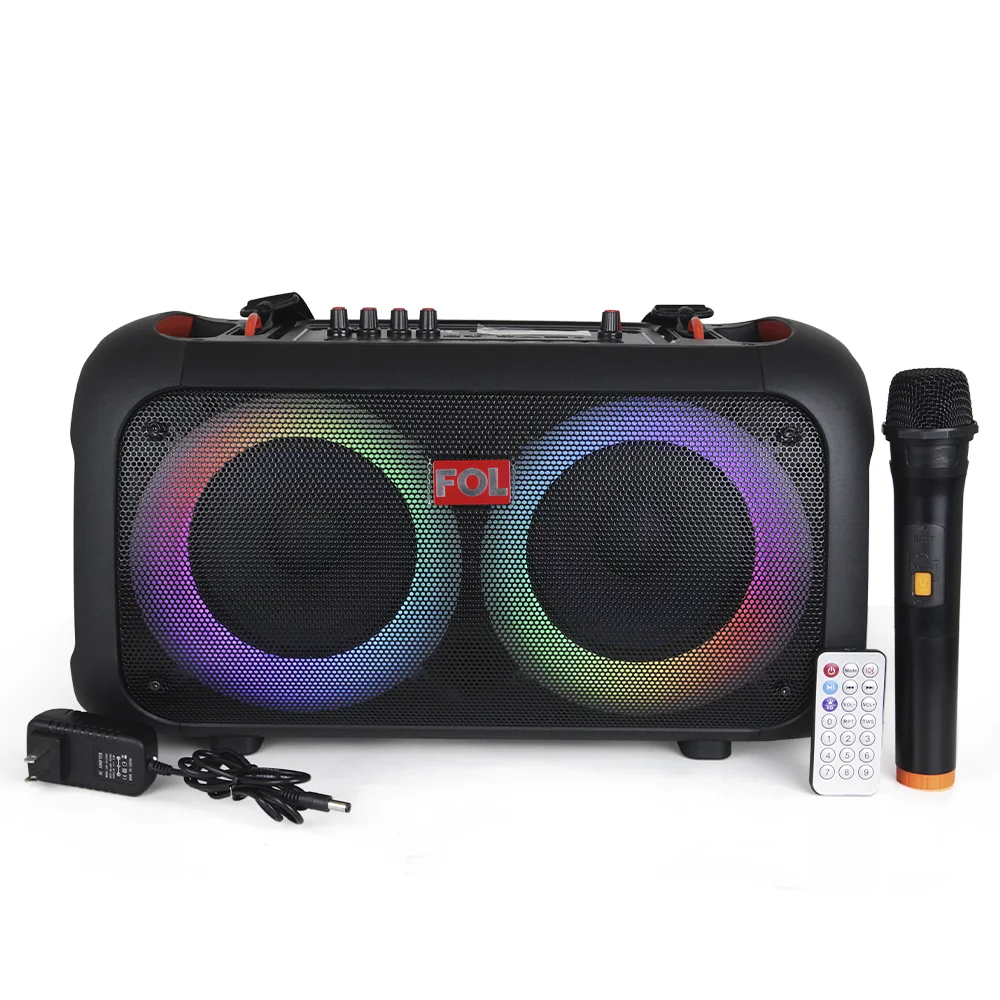 FS-L126 SPEAKER TWS RECARGABLE CON MICRÓFONO INALÁMBRICO, LUZ Y CONTROL REMOTO