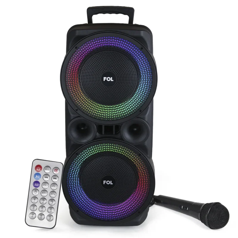 FS-L281 BOCINA TWS PORTÁTIL CON MICRÓFONO, LUZ Y CONTROL REMOTO