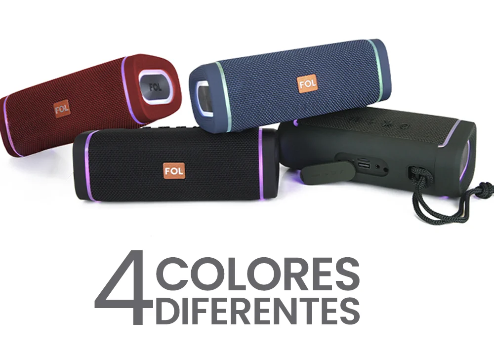 FS-S516 SPEAKER TWS PORTÁTIL RECARGABLE CON LÍNEAS DE LUZ RGB