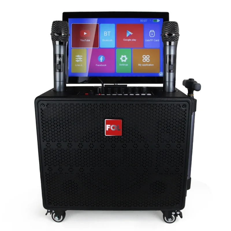 FV-1401 KARAOKE TODO EN 1 CON PANTALLE MULTITÁCTIL RECARGABLE PORTÁTIL 32 GB