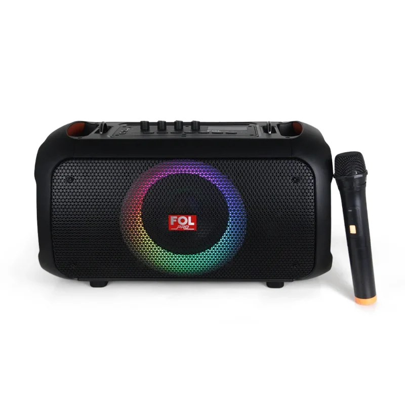 FS-L128A BOCINA TWS PORTÁTIL CON MICRÓFONO INALÁMBRICO Y ENTRADA DE GUITARRA