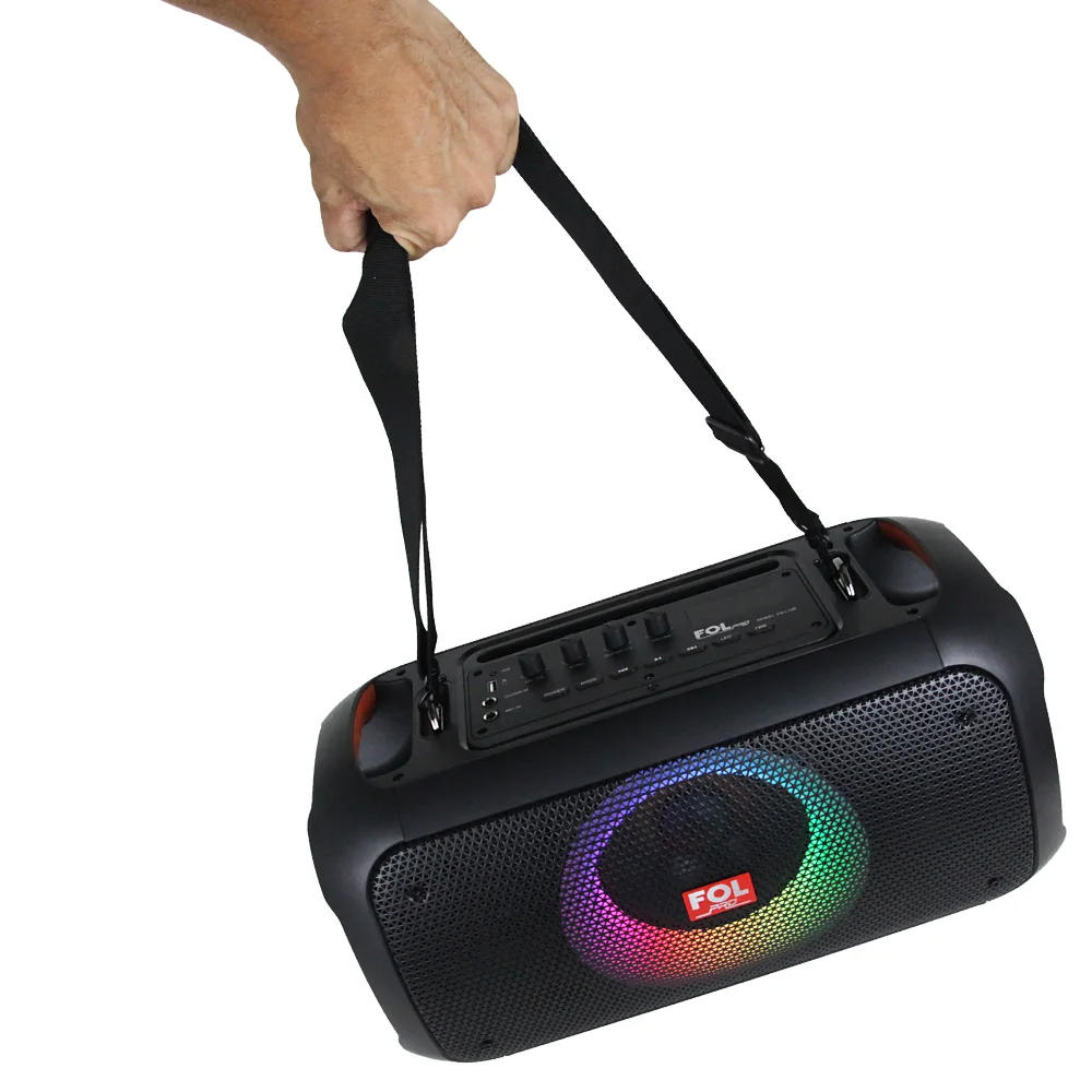 FS-L128A BOCINA TWS PORTÁTIL CON MICRÓFONO INALÁMBRICO Y ENTRADA DE GUITARRA
