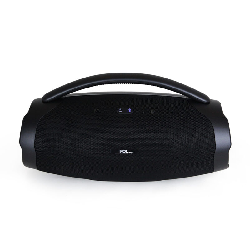 Bocina FOL FS-R207 con diseño elegante, luces RGB dinámicas y modo estéreo inalámbrico.