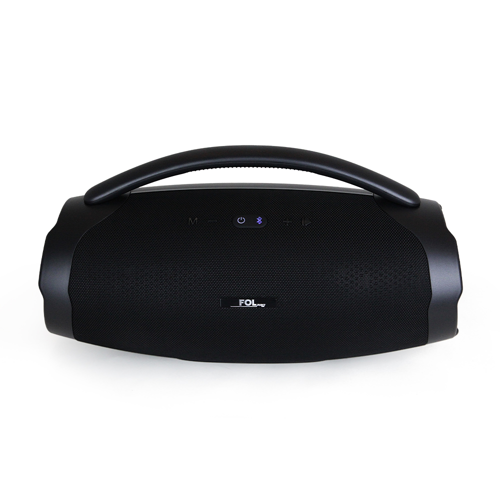 Bocina FOL FS-R207 con diseño elegante, luces RGB dinámicas y modo estéreo inalámbrico.