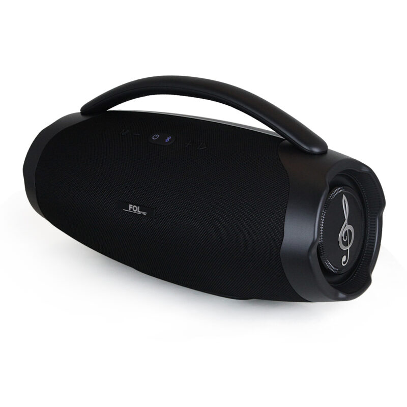 Bocina recargable FOL FS-R207 con batería de 8000mAh ideal para exteriores y eventos.
