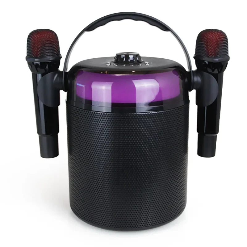 FS-S217 BOCINA BT KARAOKE CON DOS MICRÓFONOS INALÁMBRICOS RECARGABLES