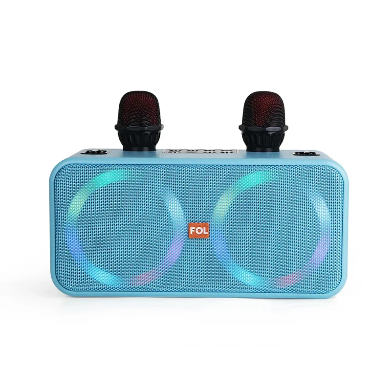 FS-S219 KARAOKE PORTÁTIL BLUETOOTH CON DOS MICRÓFONOS INALÁMBRICOS Y FX'S DE VOZ