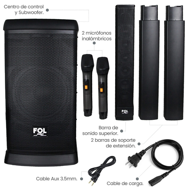 FS-T888 | Torre de Sonido TWS 420W con Karaoke y Entrada de Guitarra ...