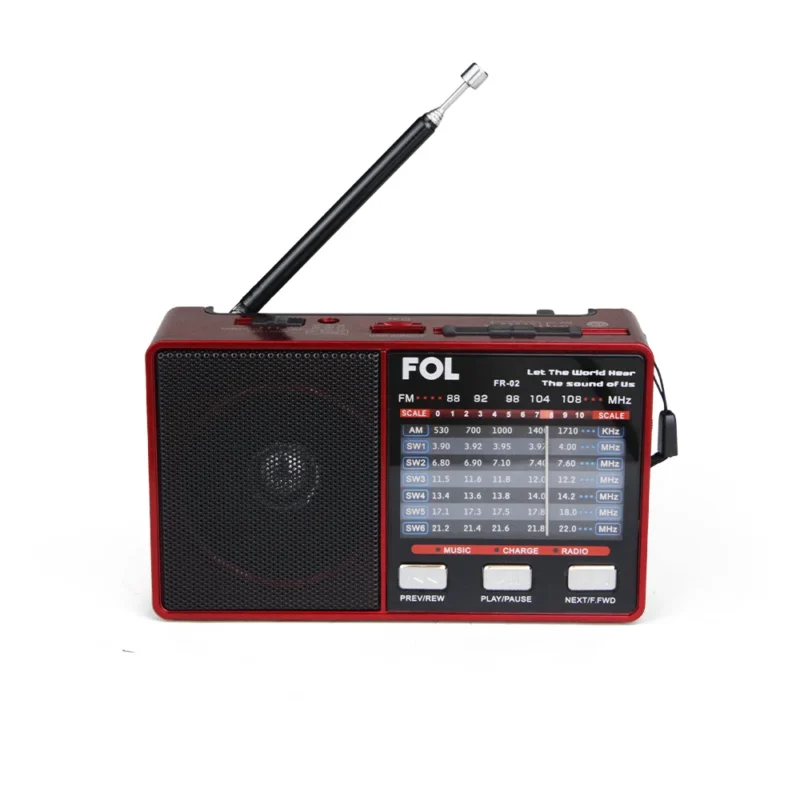 FR-02 BOCINA BLUETOOTH CON RADIO DE BANDA Y LÁMPARAS DE MANO