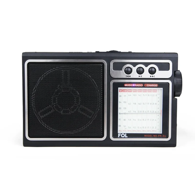 FR-04 BOCINA BLUETOOTH, SINTONIZADOR DE BANDA Y PANEL DE CARGA SOLAR