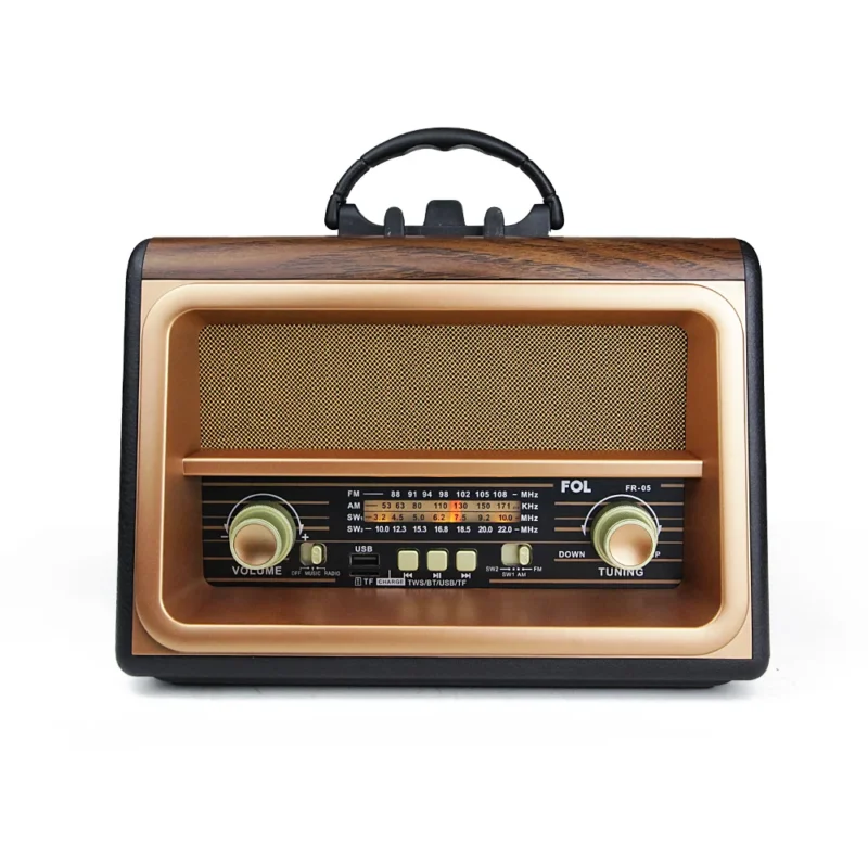 FR-05 BOCINA BLUETOOTH RADIOSINTONIZADOR DE BANDA AM/FM/SW PORTÁTIL