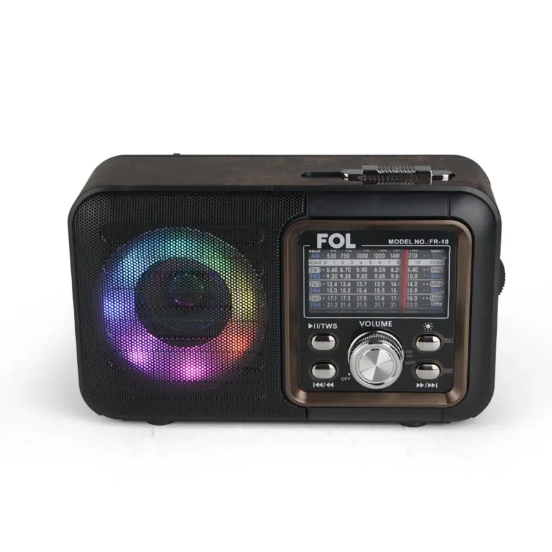 FR-10 BOCINA TWS ESTILO RADIO RETRO, SINTONIZADOR DE BANDA