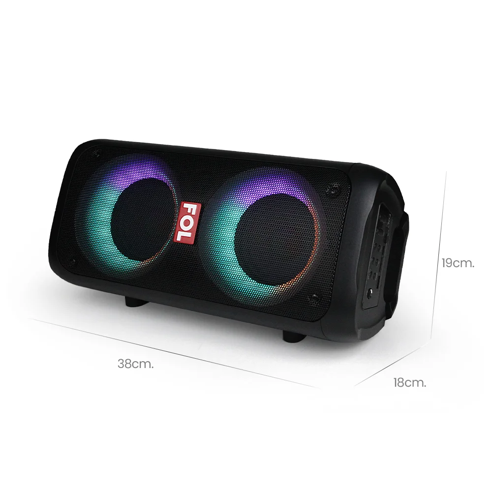 FS-L2204 | Bocina TWS Portátil con Luz RGB y Entrada de Micrófono