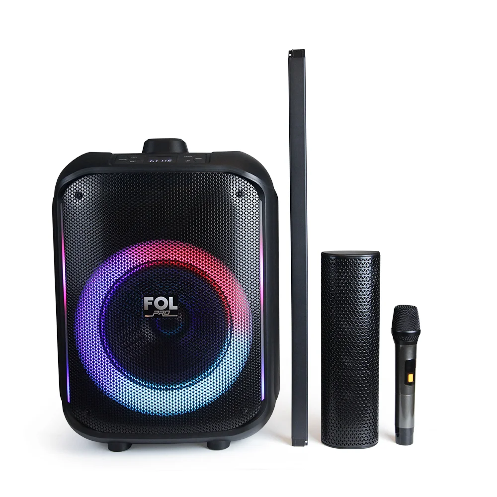 FS-T828 TORRE DE SONIDO PORTÁTIL RECARGABLE CON LUZ Y MICRÓFONO