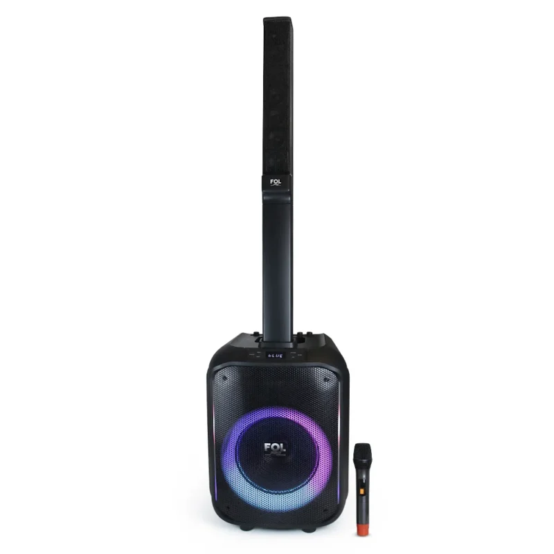FS-T868 TORRE DE SONIDO PORTÁTIL RECARGABLE CON LUZ Y MICRÓFONO