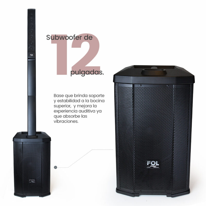 FS-T900 | Torre de Sonido TWS 600W con Micrófonos Inalámbricos | FOL México