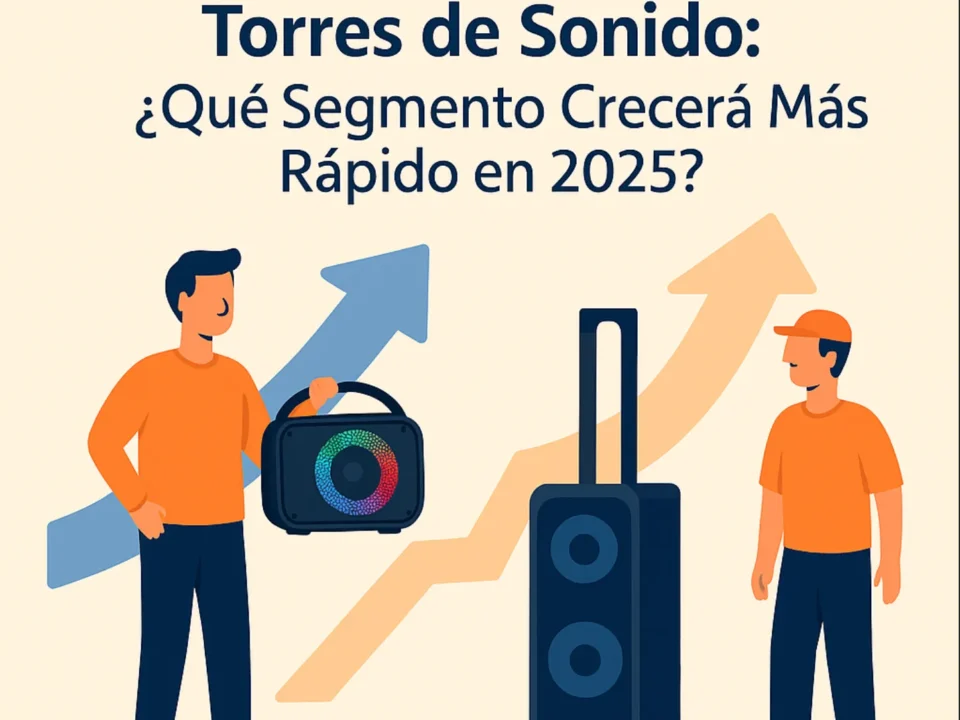 Infografía sobre cómo elegir bocinas Bluetooth portátiles y torres de sonido para tiendas y negocios mayoristas en 2025 - FOL Audio