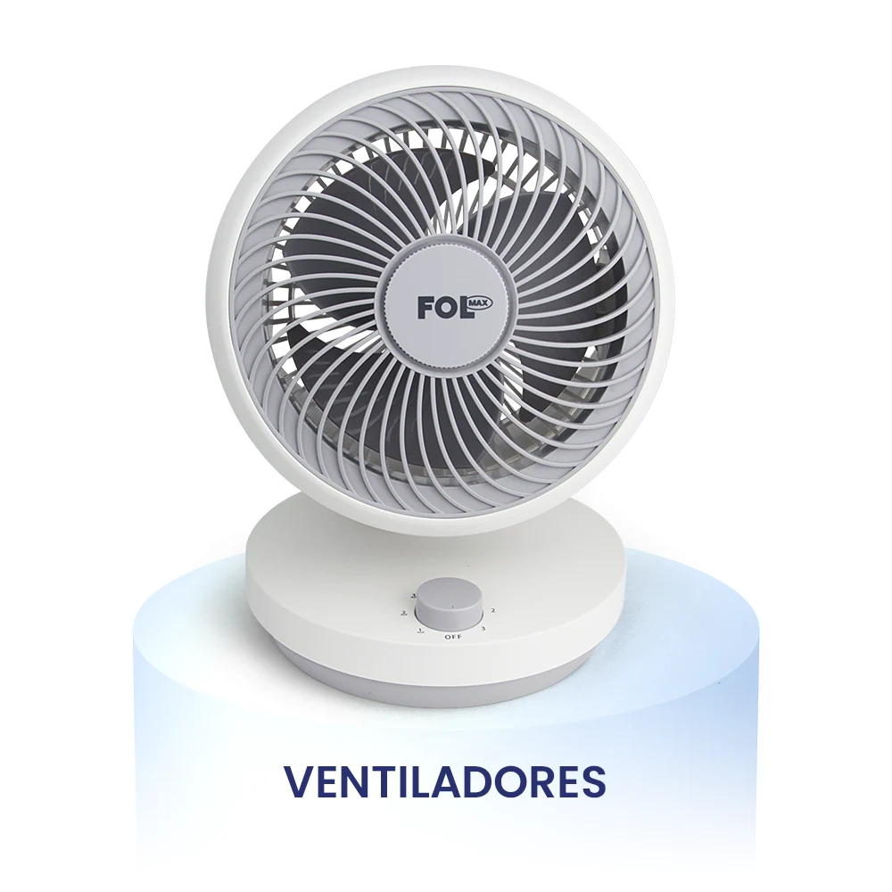 Ventilador FOL de mesa compacto y silencioso, ideal para oficina o espacios pequeños