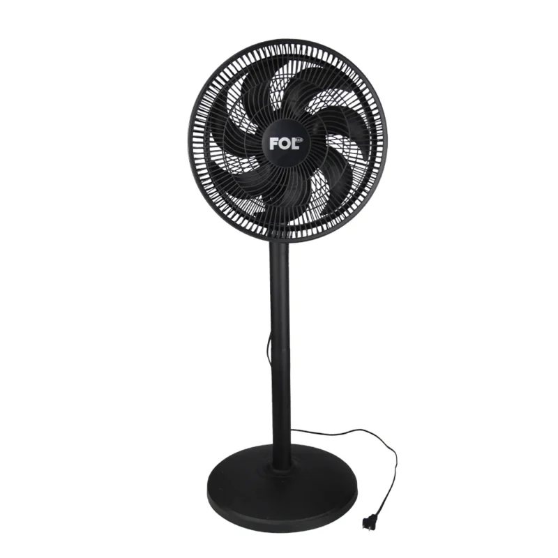 Ventilador de pedestal FOL FF-1221 con diseño moderno en color negro