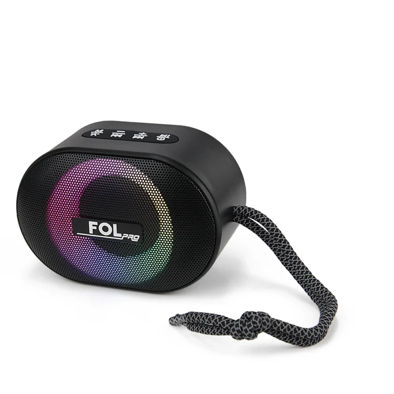 FS-SP06 MINI BOCINA PRO TWS RECARGABLE CON LUZ RGB Y CORREA INTEGRADA REFLECTANTE