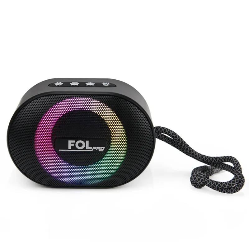 FS-SP06 MINI BOCINA PRO TWS RECARGABLE CON LUZ RGB Y CORREA INTEGRADA REFLECTANTE