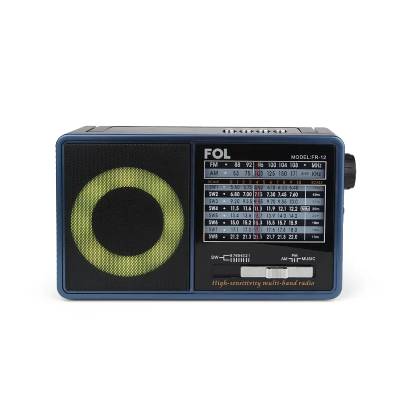 FR-12 BOCINA TWS TIPO RETRO CON SINTONIZADOR DE BANDA ANALOGO Y LUZ RGB