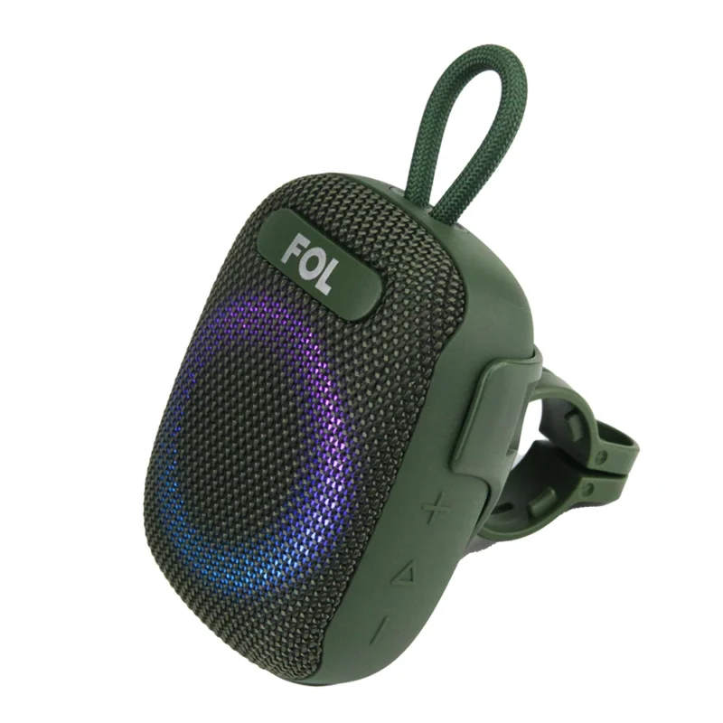 FS-S195 BOCINA TWS CON SOPORTE PARA BICICLETA Y LUZ RGB IPX7