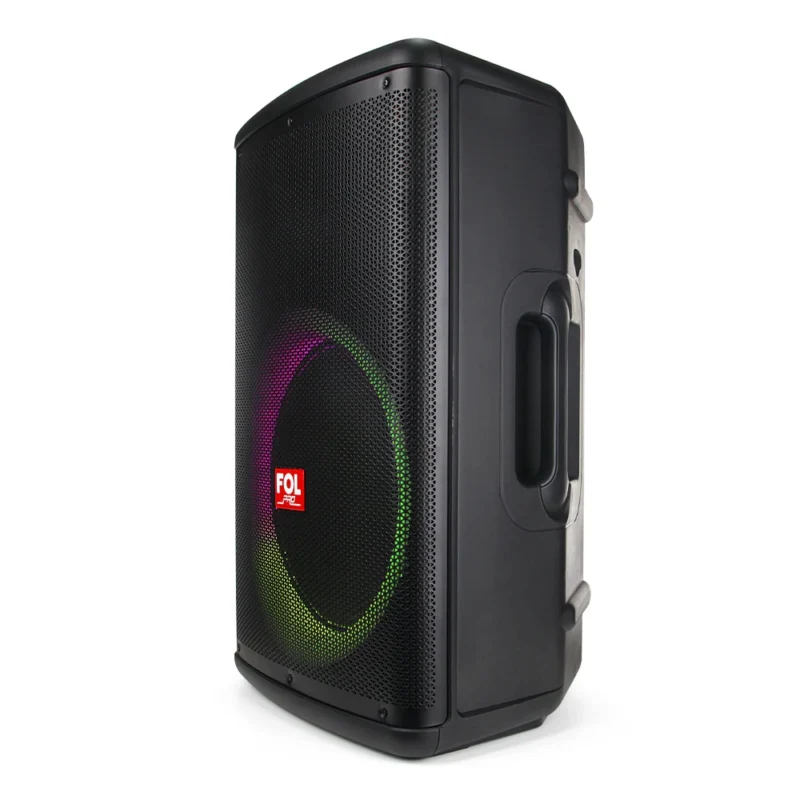 FS-L1501 BAFLE TWS, 2 MICRÓFONOS, 220 WATTS, XLR IN/OUT, GUITARRA Y MICRO IN, CON LUZ