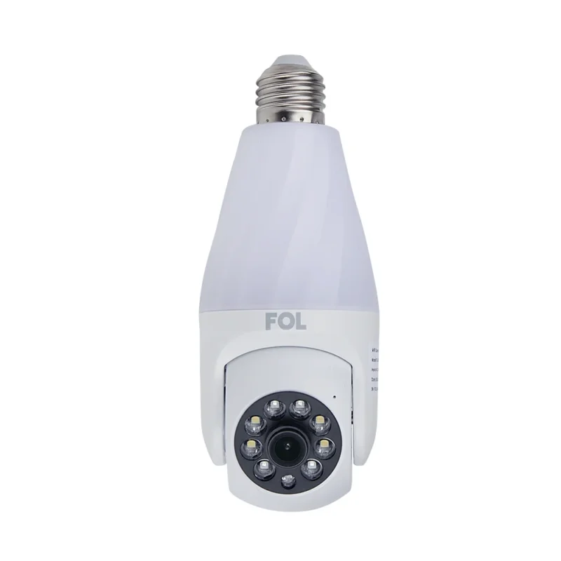 FC-AJ009 CÁMARA INTELIGENTE WIFI, CONEXIÓN TIPO ROSA EDISON, SENSOR, Y LUZ, INTERCOMUNICADOR