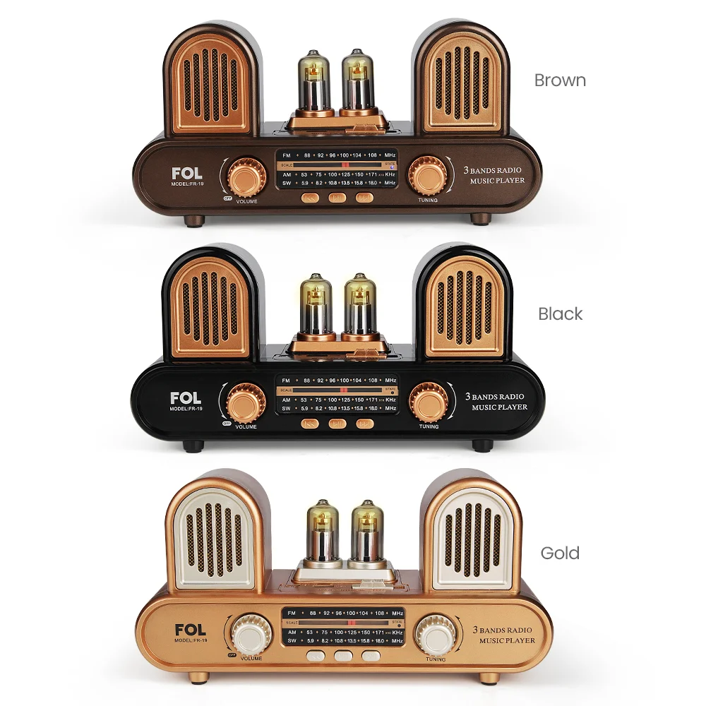 FR-19 BOCINA TWS RETRO, RECARGABLE SINTONIZADOR DE BANDA