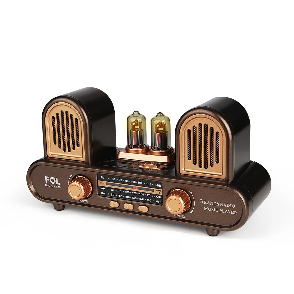 FR-19 BOCINA TWS RETRO, RECARGABLE SINTONIZADOR DE BANDA