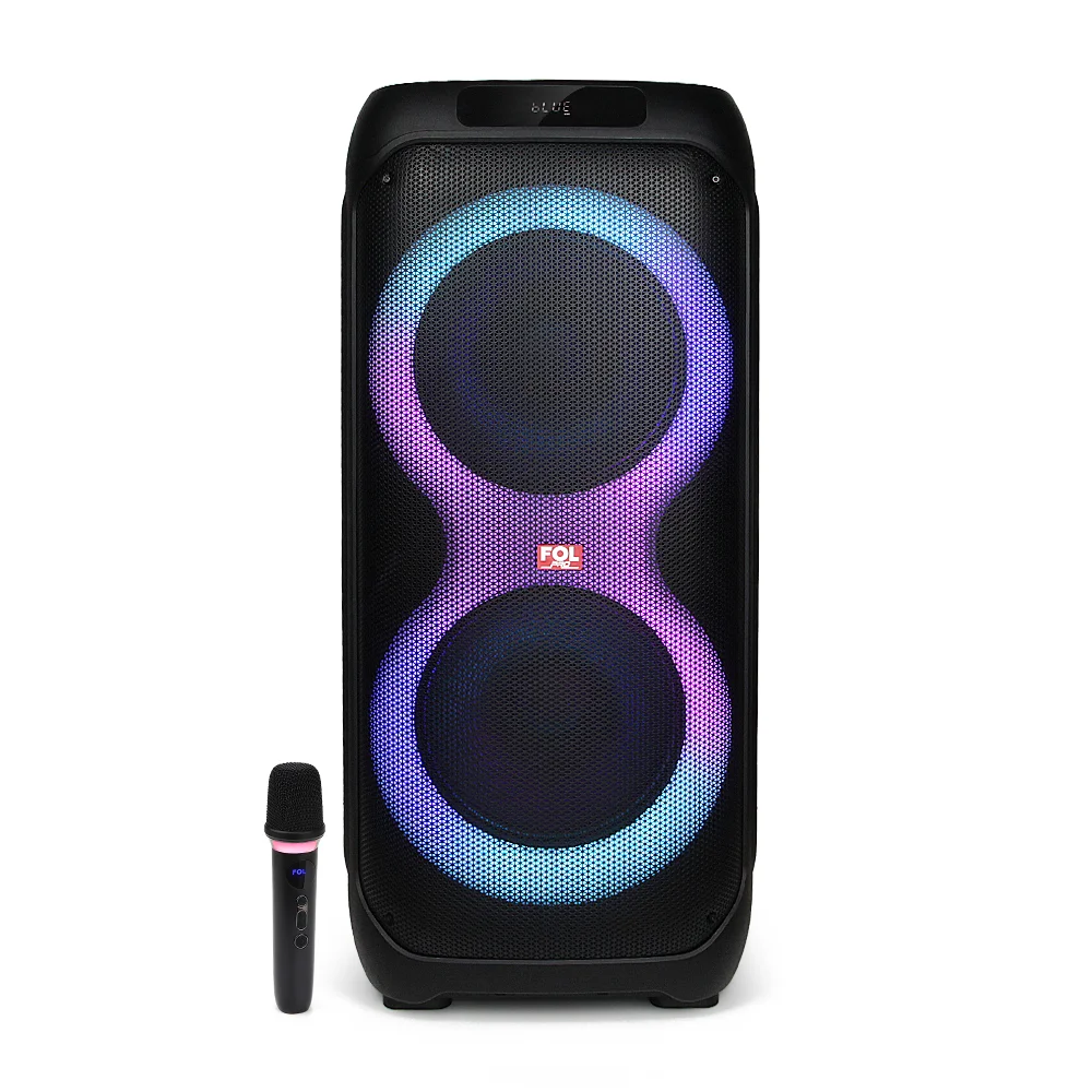 FS-L2312 BOCINA TWS RECARGABLE CON MICRÓFONO INALÁMBRICO ENRTADAS MICRO Y GUITARRA LUZ RGB
