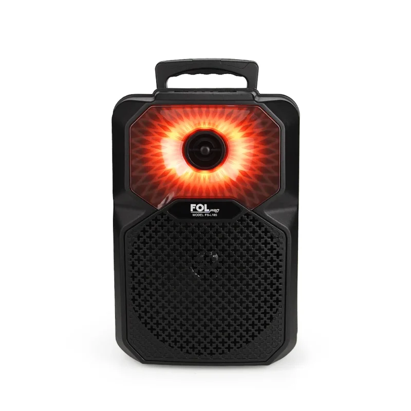 FS-L185 BOCINA BT RECARGABLE CON MICRÓFONO ALÁMBRICO Y LUZ RGB